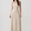 Annie Strapless Tie Back Linen Top – Natural