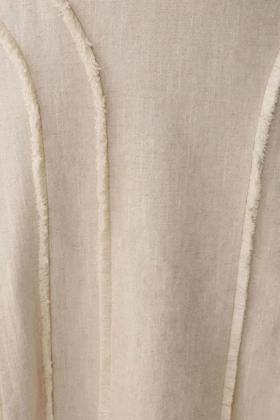 Annie Linen Frayed Midi Skirt – Natural Annie Linen Frayed Midi Skirt – Natural