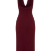 Annita Crepe Halter Midi Dress – Merlot Annita Crepe Halter Midi Dress – Merlot