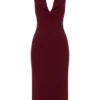 Annita Crepe Halter Midi Dress – Merlot Annita Crepe Halter Midi Dress – Merlot