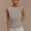 Anthony Short Sleeve Top – Taupe