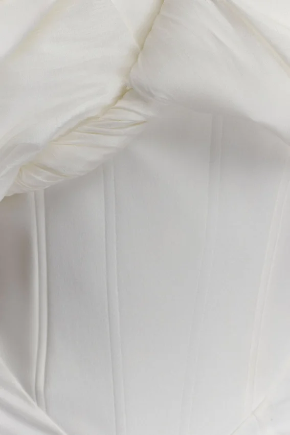 Aphrodite Off Shoulder Crepe Gown – Ivory Aphrodite Off Shoulder Crepe Gown – Ivory