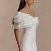 Aphrodite Off Shoulder Crepe Mini Dress – Ivory Aphrodite Off Shoulder Crepe Mini Dress – Ivory