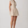Arabella Cinched Waist Linen Mini Dress – Natural Arabella Cinched Waist Linen Mini Dress – Natural