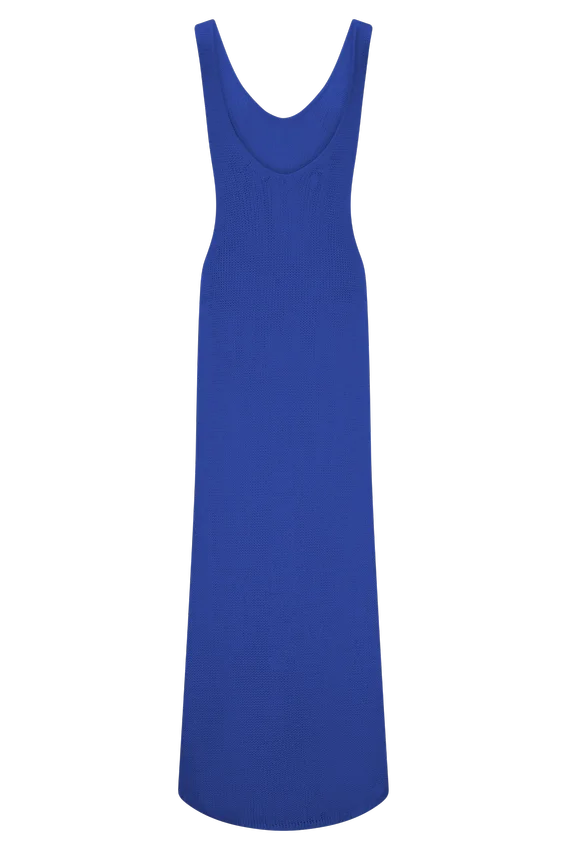 Ari Tape Yarn Knit Maxi Dress – Cobalt Blue Ari Tape Yarn Knit Maxi Dress – Cobalt Blue