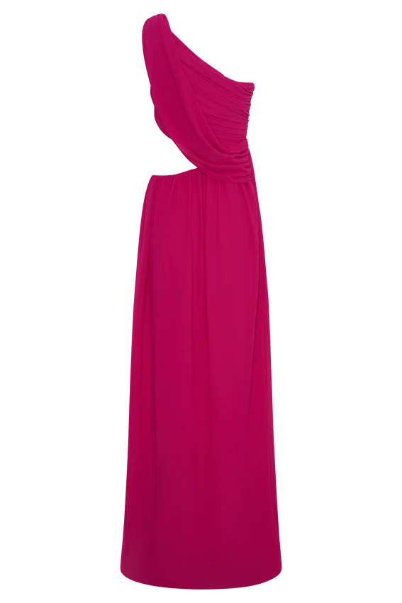 Aria Chiffon Cut Out Maxi Dress – Fuchsia Aria Chiffon Cut Out Maxi Dress – Fuchsia
