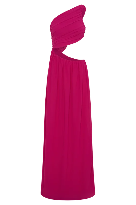 Aria Chiffon Cut Out Maxi Dress – Fuchsia Aria Chiffon Cut Out Maxi Dress – Fuchsia