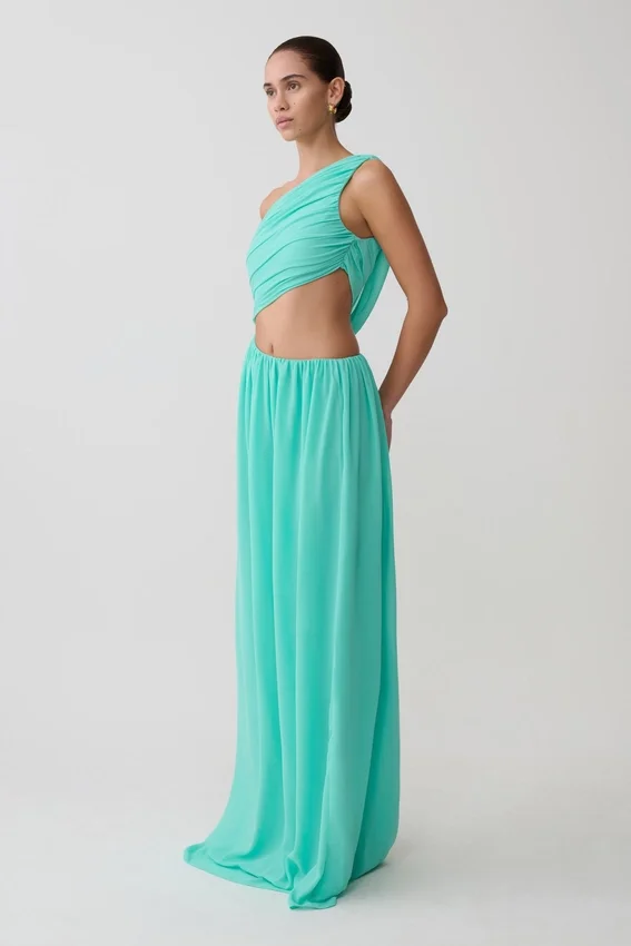 Aria Chiffon Cut Out Maxi Dress – Lagoon Aria Chiffon Cut Out Maxi Dress – Lagoon
