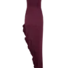 Arielle Off Shoulder Ruffle Midi Dress – Plum Arielle Off Shoulder Ruffle Midi Dress – Plum