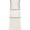 Aris Sleeveless Sheer Maxi Dress – Black/White Aris Sleeveless Sheer Maxi Dress – Black/White