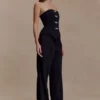 Arla Button Up Corset Top – Black Arla Button Up Corset Top – Black