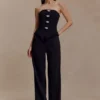 Arla Button Up Corset Top – Black Arla Button Up Corset Top – Black