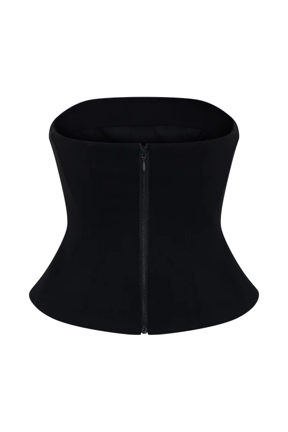 Arla Button Up Corset Top – Black Arla Button Up Corset Top – Black