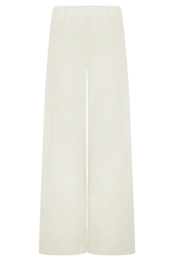Arlo Wide Leg Suiting Trouser – Ivory Arlo Wide Leg Suiting Trouser – Ivory