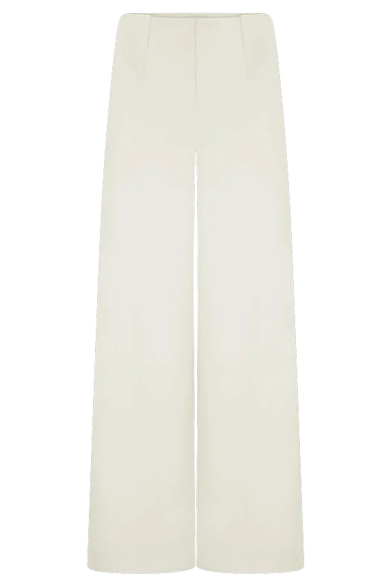 Arlo Wide Leg Suiting Trouser – Ivory Arlo Wide Leg Suiting Trouser – Ivory