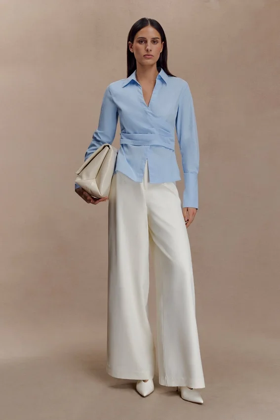 Arlo Wide Leg Suiting Trouser – Ivory Arlo Wide Leg Suiting Trouser – Ivory