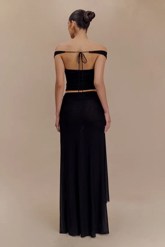 Arna Mesh Maxi Skirt – Black Arna Mesh Maxi Skirt – Black
