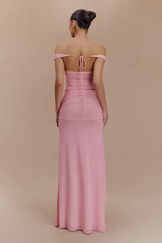 Arna Mesh Maxi Skirt – Candy Pink Arna Mesh Maxi Skirt – Candy Pink