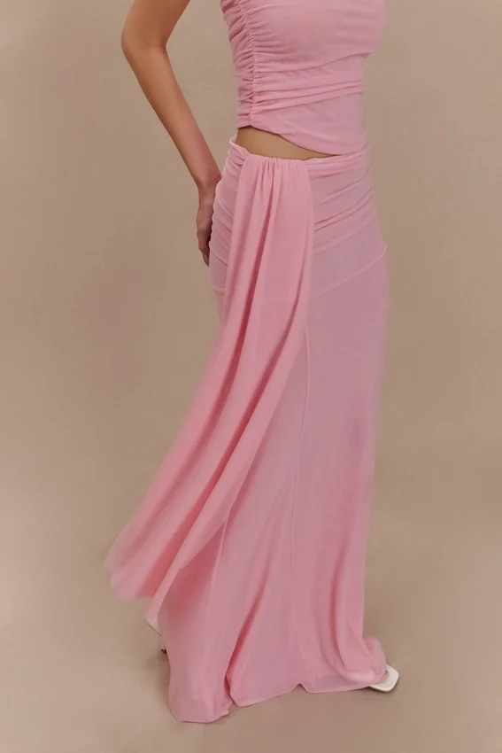 Arna Mesh Maxi Skirt – Candy Pink Arna Mesh Maxi Skirt – Candy Pink