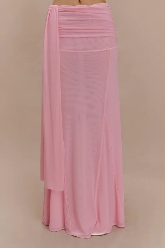 Arna Mesh Maxi Skirt – Candy Pink Arna Mesh Maxi Skirt – Candy Pink