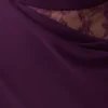 Arra Chiffon And Lace Halter Maxi Dress – Plum
