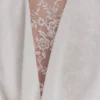 Arra Chiffon And Lace Halter Mini Dress – White