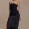 Asha Floral Mesh And Satin Maxi Dress – Black Asha Floral Mesh And Satin Maxi Dress – Black