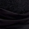 Asha Floral Mesh And Satin Maxi Dress – Black Asha Floral Mesh And Satin Maxi Dress – Black