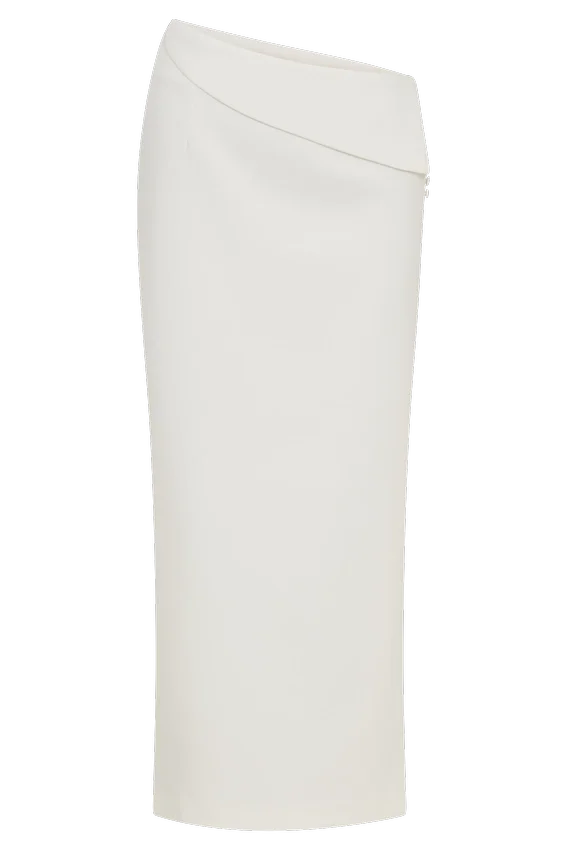 Astrid Suiting Midi Skirt – White Astrid Suiting Midi Skirt – White