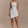 Atenea Satin Mini Dress – White