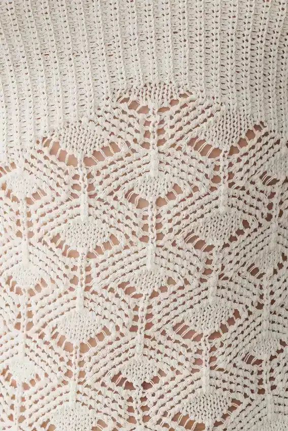 Atlantis Crochet Knit Top – White Atlantis Crochet Knit Top – White