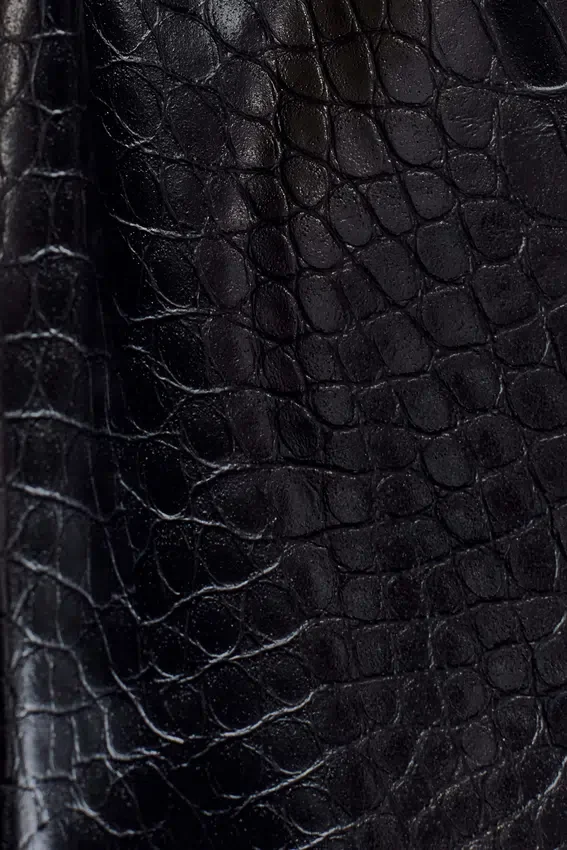Atlas Faux Leather Crocodile Gloves – Black Atlas Faux Leather Crocodile Gloves – Black