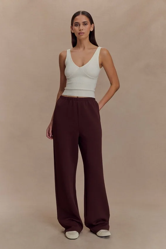 August Straight Leg Jogger – Chocolate August Straight Leg Jogger – Chocolate