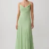 Aurelia Chiffon Maxi Dress – Sage
