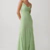 Aurelia Chiffon Maxi Dress – Sage