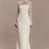 Aurelie Long Sleeve Lace Maxi Dress – Ivory