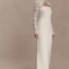 Aurelie Long Sleeve Lace Maxi Dress – Ivory