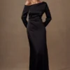 Avery Long Sleeve Maxi Dress – Black