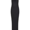 Ayella Cowl Knit Maxi Dress – Black