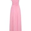 Ayeshya Slinky Asymmetric Maxi Dress – Candy Pink