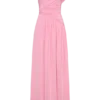Ayeshya Slinky Asymmetric Maxi Dress – Candy Pink