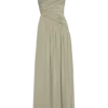 Ayeshya Slinky Asymmetric Maxi Dress – Sage