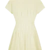 Aysha Buttoned Linen Mini Dress – Lemon
