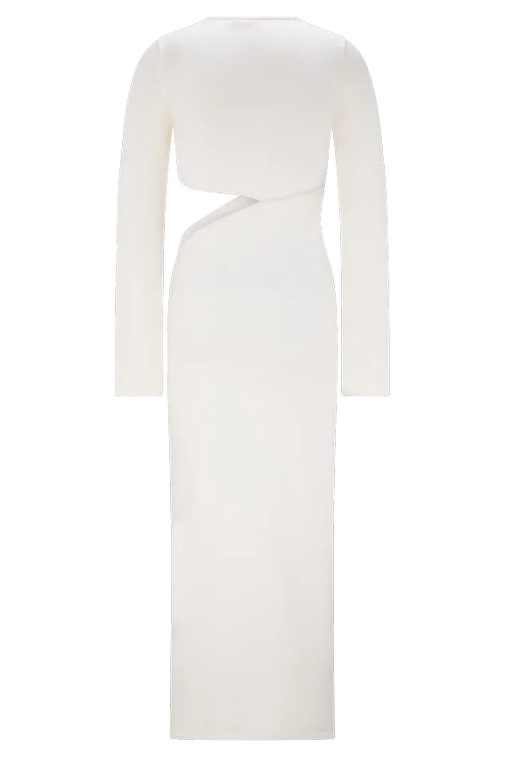 Azariah Long Sleeve Knit Midi Dress – Ivory Azariah Long Sleeve Knit Midi Dress – Ivory