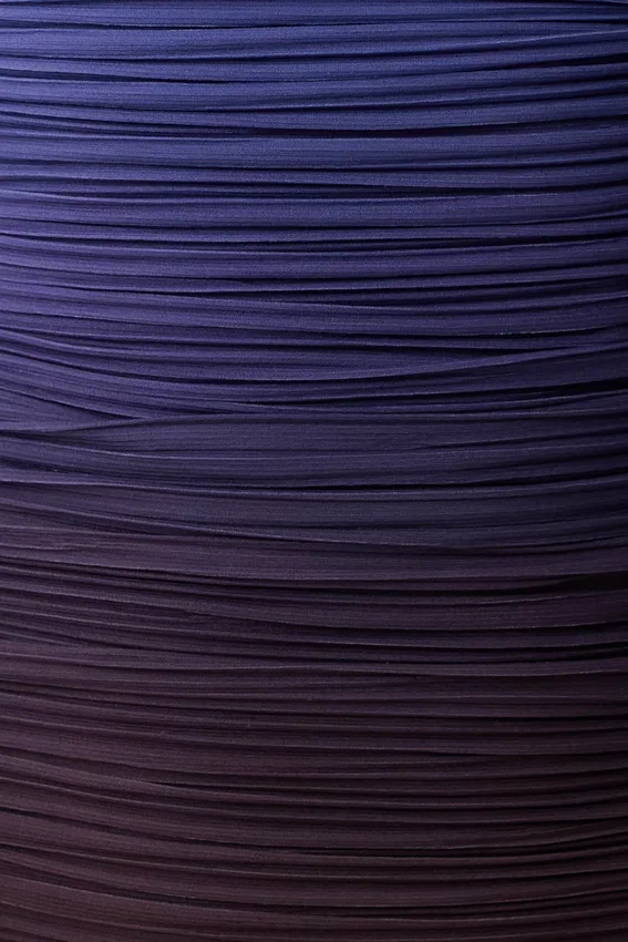 Azizi Pleated Halter Midi Dress – Chocolate & Blue Ombre Print Azizi Pleated Halter Midi Dress – Chocolate & Blue Ombre Print