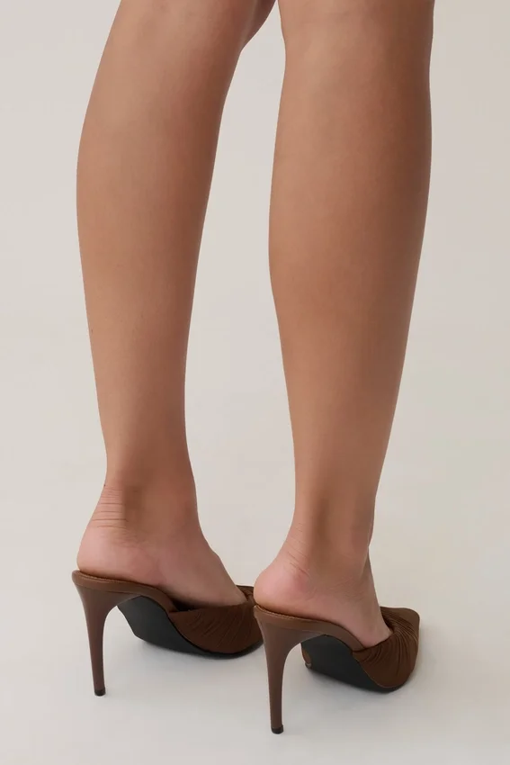Bao Mesh Pointed Heel – Chocolate Bao Mesh Pointed Heel – Chocolate
