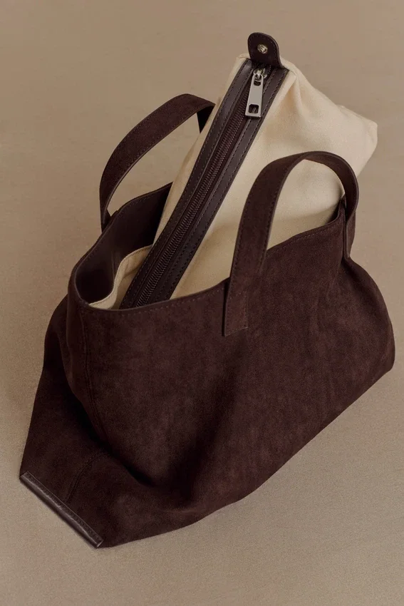 Baylor Faux Suede Bag – Chocolate Baylor Faux Suede Bag – Chocolate