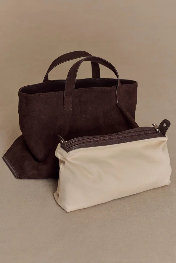 Baylor Faux Suede Bag – Chocolate Baylor Faux Suede Bag – Chocolate