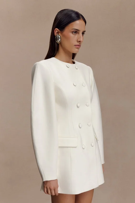 Beatrice Blazer Mini Dress – Ivory Beatrice Blazer Mini Dress – Ivory