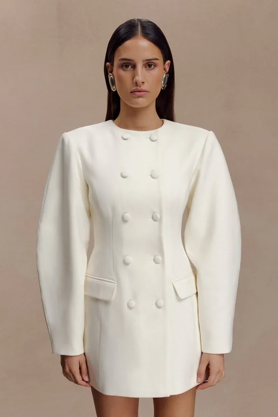 Beatrice Blazer Mini Dress – Ivory Beatrice Blazer Mini Dress – Ivory